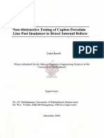 Non-Destructive Testing of Capless Porcelain Line Post Insulators To Detect Internal Defects