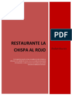 Proyecto de Redistribucion Del Restaurante La Chispa Al Rojo