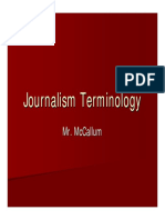 Journalism Terminology