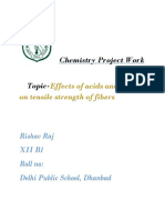 Chemistry Project Work Topic-: Rishav Raj Xii B1 Roll No: Delhi Public School, Dhanbad