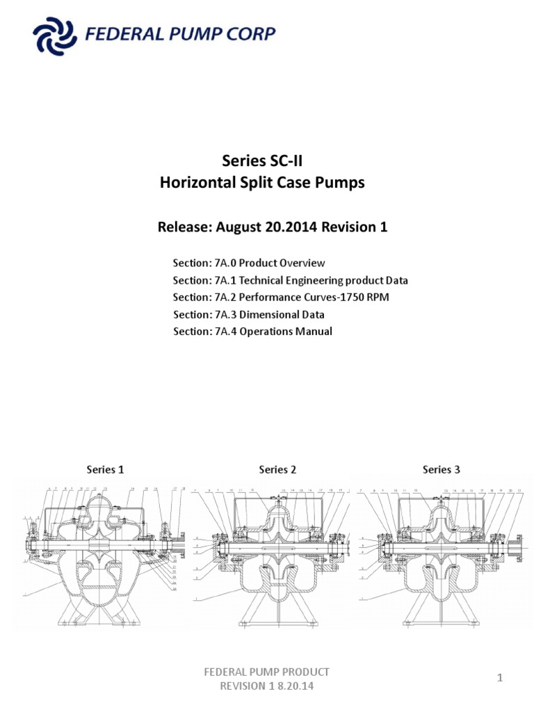 SC-II Horizontal Split Case Pumps Guide | PDF | Bearing (Mechanical) | Pump
