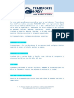 Carta de Presentación Empresa de Transporte de Personal