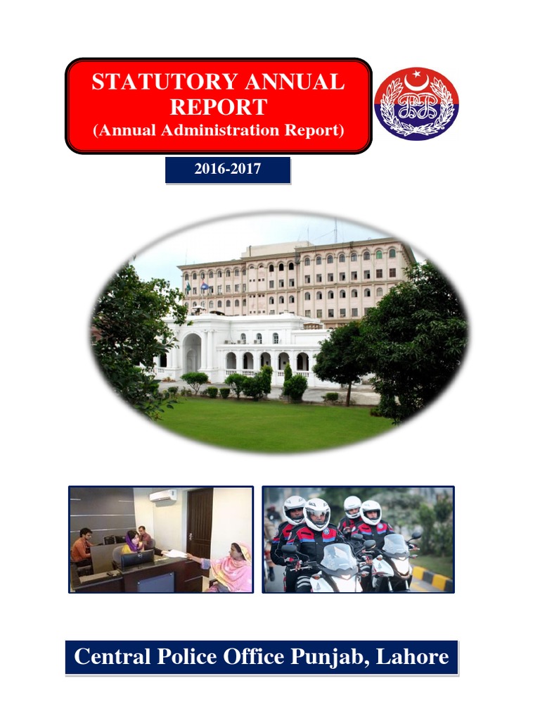 Statutary Annual Report 16 17 Pdf Inspector Police