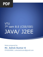 VTU 7 Sem B.E (CSE/ISE) : Java/ J2Ee