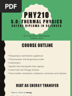 PHY210 CHAPTER 5 - THERMAL PHYSICS Students PDF