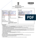 Online Passport Application Receipt