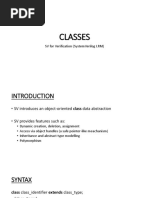 Classes: SV For Verification (Systemverilog LRM)