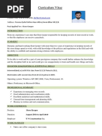 Curriculum Vitae: Imam Husain