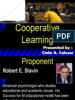Cooperative Learning: Presented By: Cielo A. Salazar