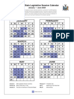 2020 Nys Legislative Session Calendar