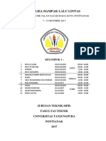 Analisa Dampak Lalu Lintas: Survey Volume Jalan Gajah Mada Kota Pontianak 7 - 9 OKTOBER 2017