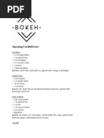 Bokeh Opening Menus