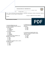 Evaluacion de Matematica 7 Basico