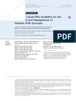 2017 ACC/AHA/HRS Guideline For The Evaluation and Management of Patients With Syncope