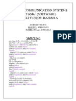 Digital Communication Systems Lab Task-1 (Software) Faculty: Prof. Rajesh A