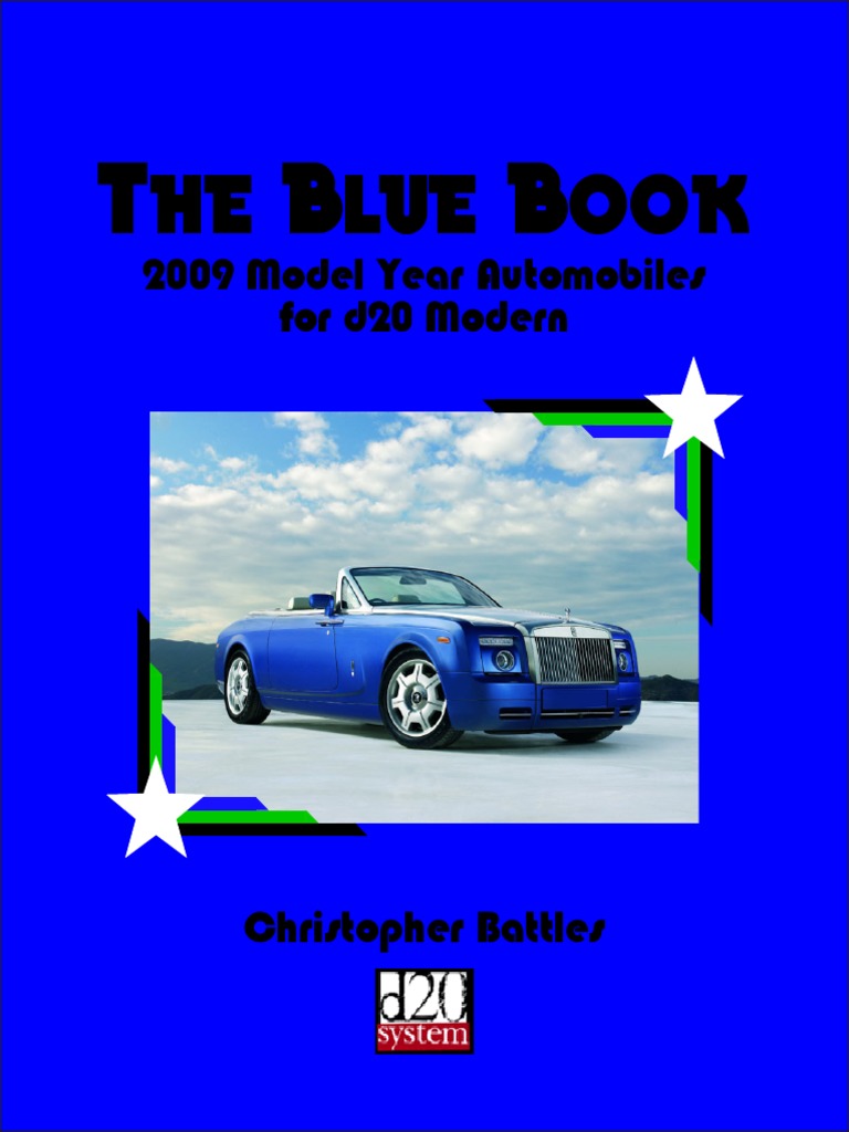 d20 MODERN 2009 Vehicle Blue Book PDF Luxury Vehicles D20 System