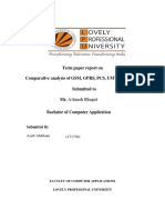 Term Paper Report On Comparative Analysis of GSM, GPRS, PCS, UMTS and IS-95. Submitted To MR