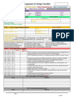 MOC Checklist Form Template