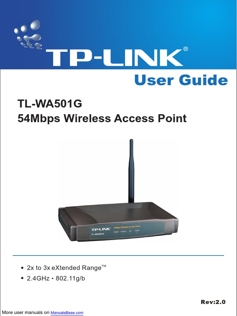 54Mbps Wireless Access Point TL-WA501G | PDF | Wireless Lan | Wireless ...