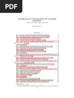 Mathematical Foundations of Machine Learning: (NMAG 469, FALL TERM 2018-2019)