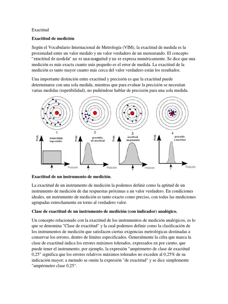 Exactitud | PDF | Medición | Metrología