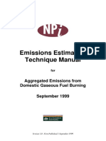 Emissions Estimation Technique Manual: Aggregated Emissions From Domestic Gaseous Fuel Burning September 1999