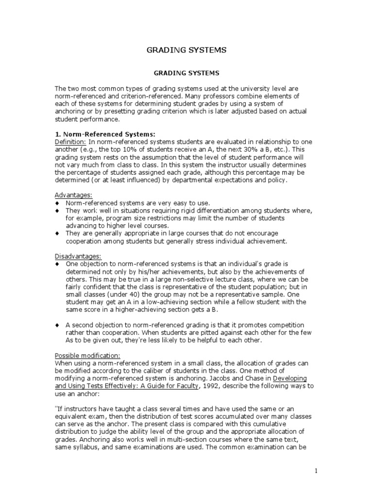 Grading Systems | PDF | Students | Test (Assessment)