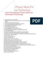 List of 94 Capstone Project Ideas For Information Technology