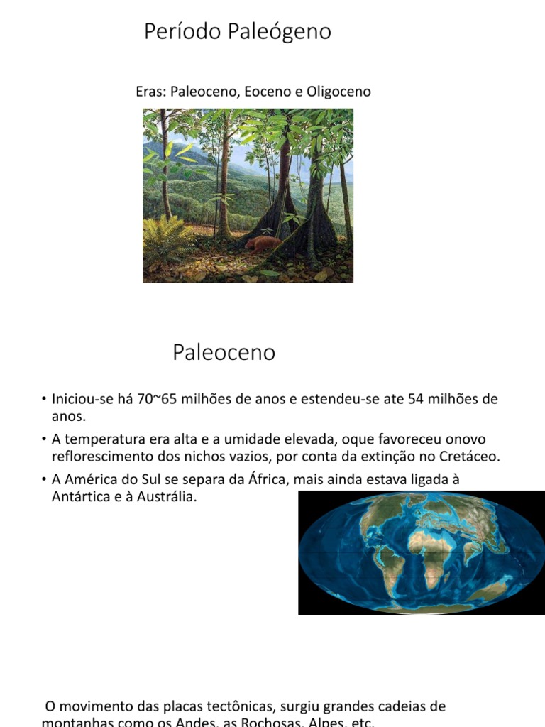 Características do Período Paleógeno | PDF | Organismos | Geociências