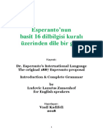 Esperanto Dilinin Basit Grameri