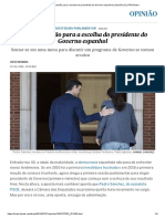 A incerta sessão para a escolha do presidente do Governo espanhol _ Opinião _ EL PAÍS Brasil.pdf