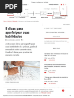 5 Dicas Para Aperfeiçoar Suas Habilidades