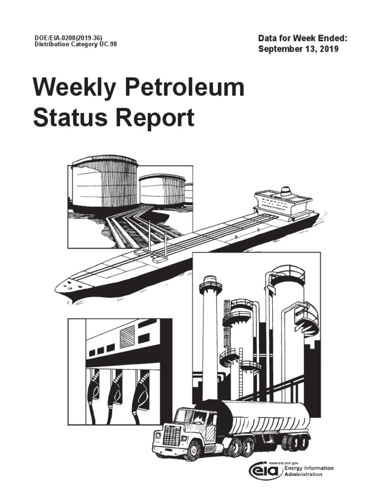 EIA Oil Weekly Report | PDF | Gasoline | Oil Refinery