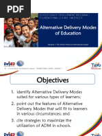 Alternative Delivery Modes of Education: School Heads' Development Program - Foundational Course - Module 1