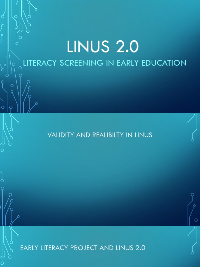 LINUS 2.0 Early Literacy Screening | PDF