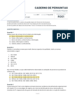 Prova Sistemas de Informação 1 Bimestre de 2019