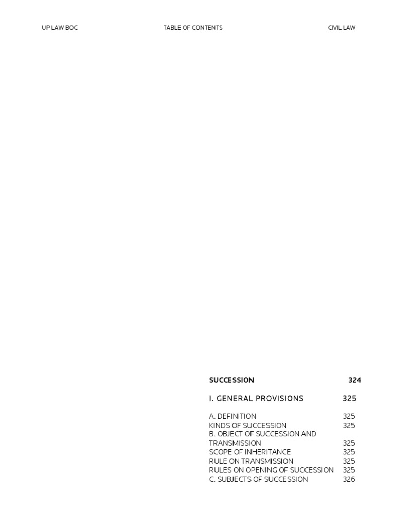 Civil Law: Succession Overview | PDF | Will And Testament | Inheritance