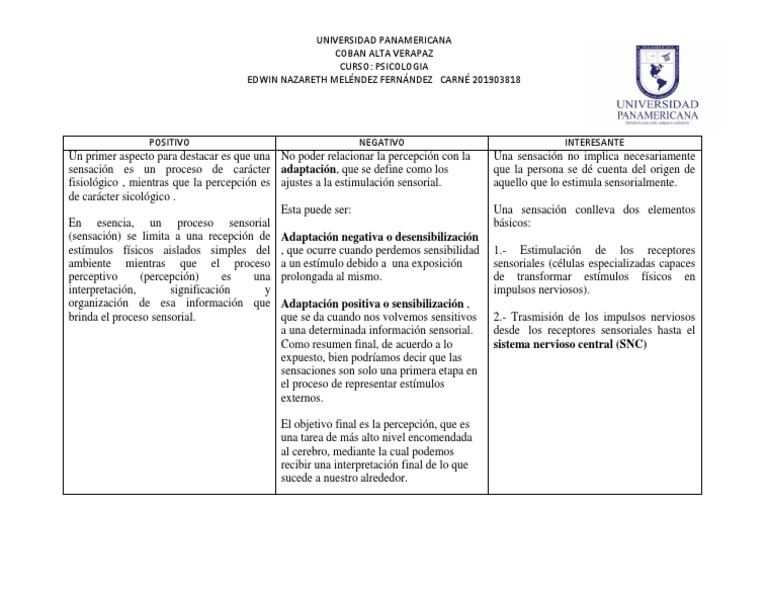 Formato Pni | PDF | Percepción | Procesos mentales