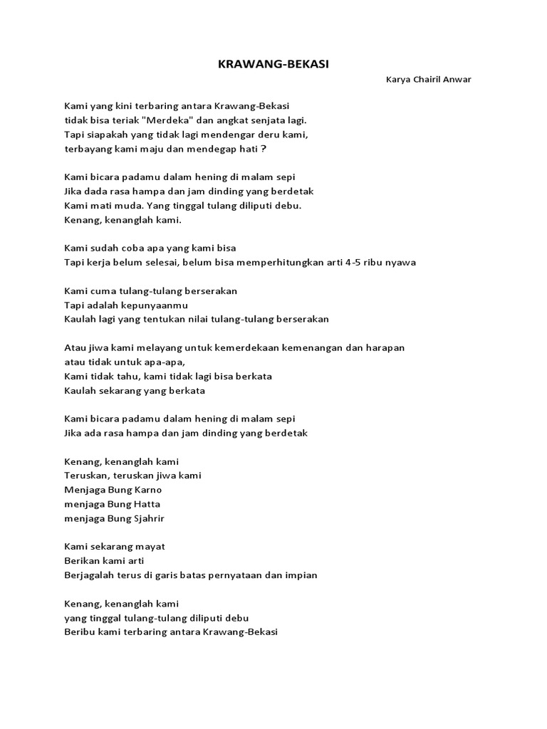 Puisi Kemerdekaan 2018 Pdf