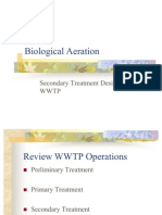 Biological Aeration: Secondary Treatment Design of WWTP
