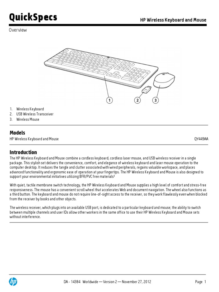 Quickspecs Models PDF Computer Keyboard Windows 7