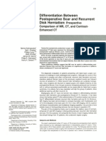 Differentiation Between Postoperative Scar and Recurrent Disk Herniation