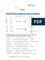 Past Simple Verb To Be': Subject Affirmative Negative Interrogative Short Answers