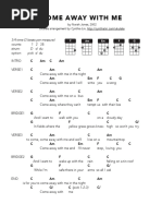 COME AWAY WITH ME - Ukulele Chord Chart PDF