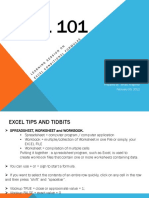 EXCEL 101: Prepared By: Mharz Maglinte February 03, 2012