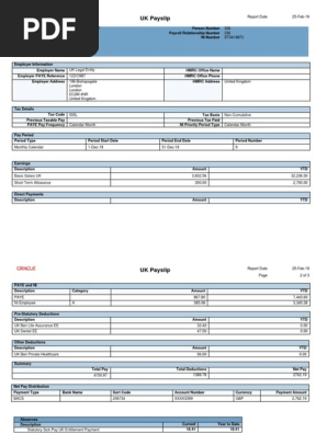 Uk Payslip