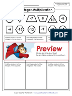 Shape Multiplication Positive Negative Integers