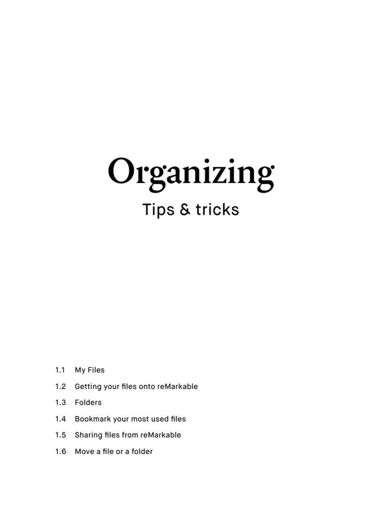 Organizing Files on reMarkable 2 | PDF | E Books | Computer File