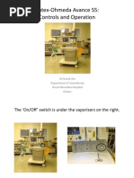Datex-Ohmeda Avance S5: Controls and Operation: DR David Ure Department of Anaesthesia Royal Alexandra Hospital Paisley