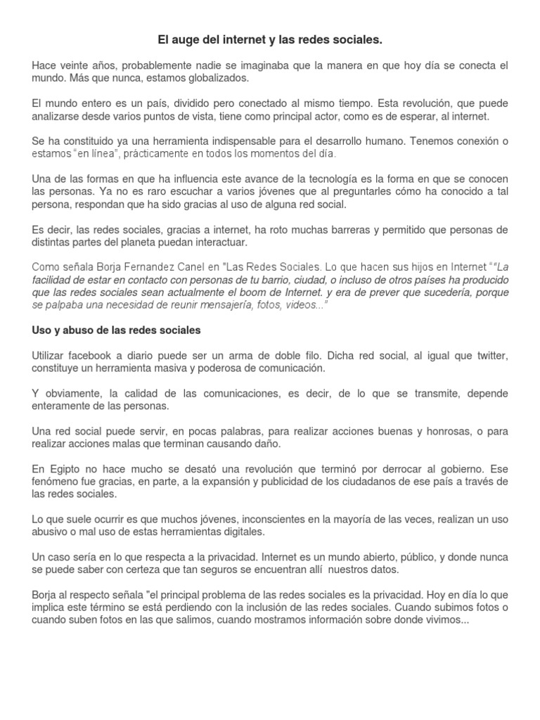 Auge de Internet y Redes Sociales | PDF | Servicio de redes sociales ...